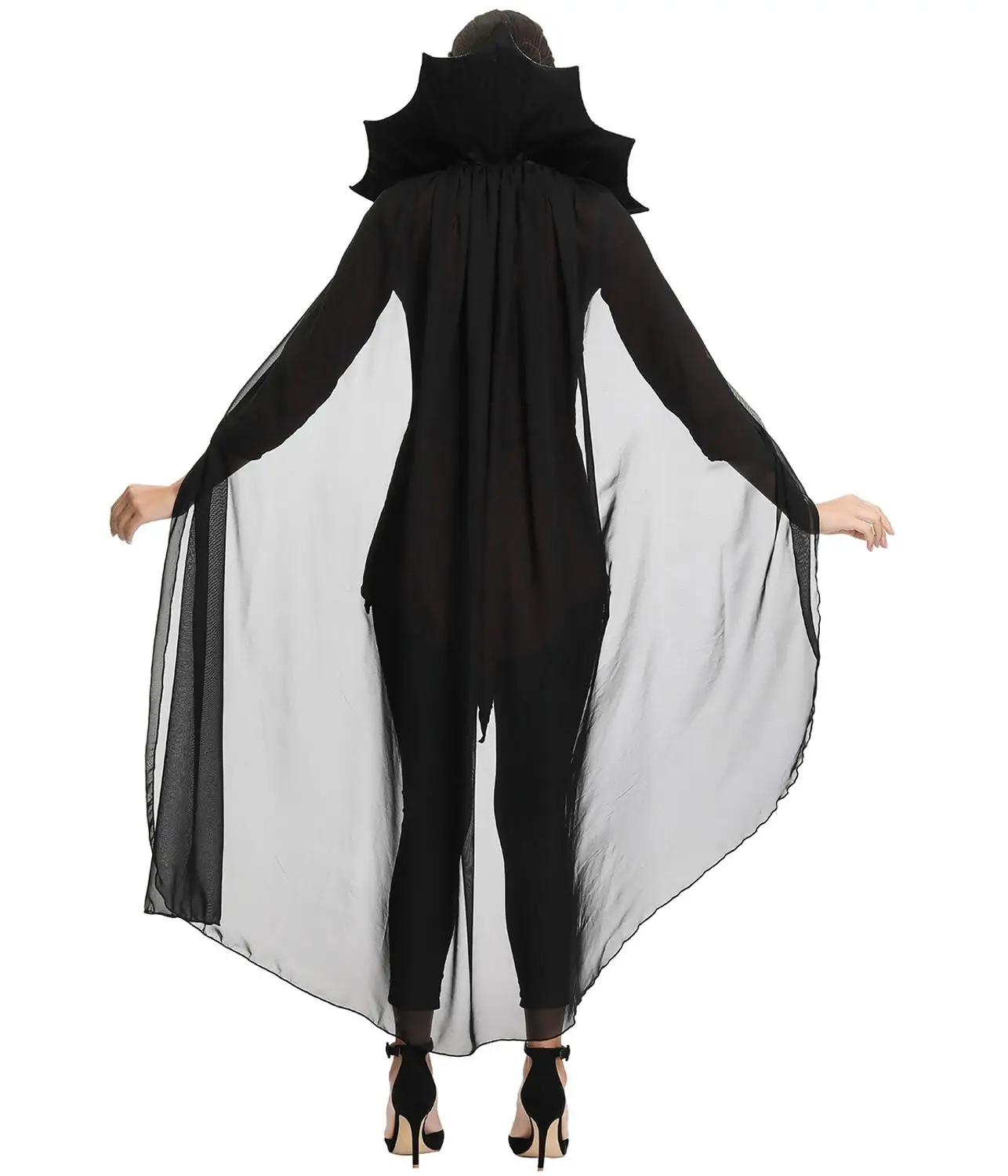 Costume da donna spaventoso sanguinante Cosplay mantelle da vampiro Costume adulto gotico regina mantello da vampiro Set con cappuccio carnevale Halloween Party Outfit