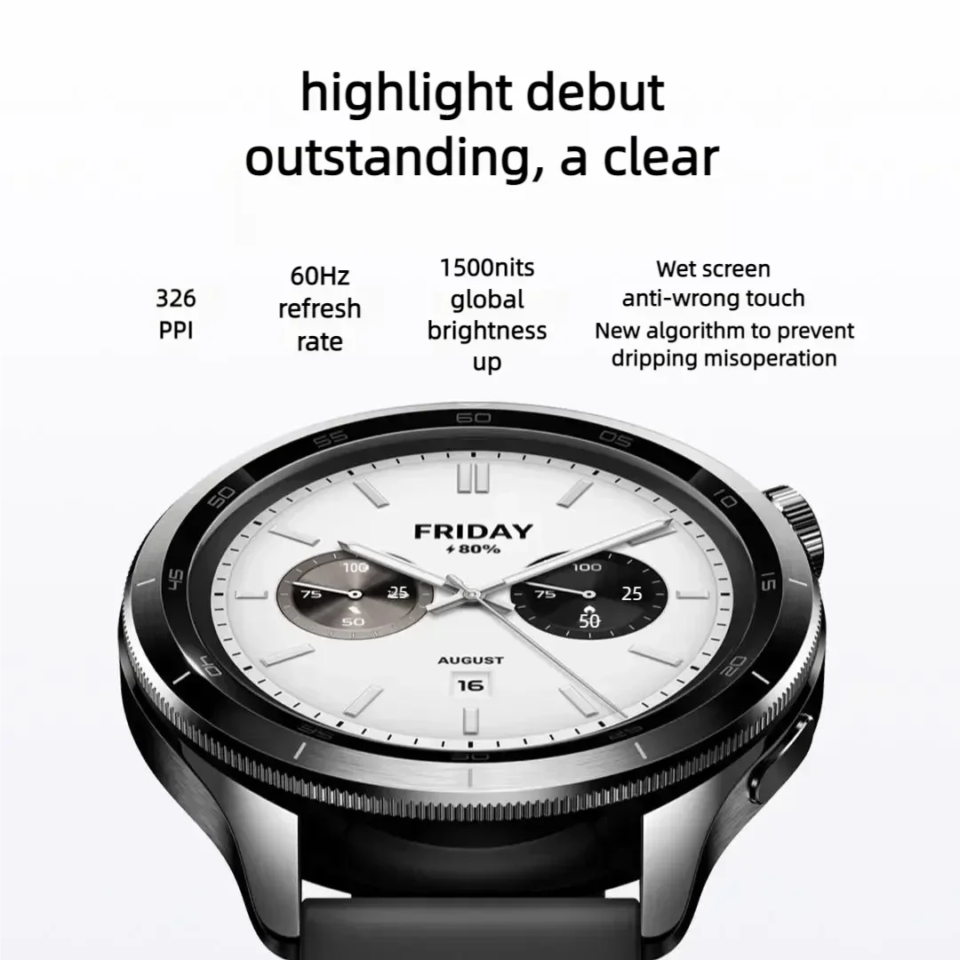 New Xiaomi Watch S4 Dual-frequency GNSS HyperOS 2.0 Stainless Steel Dial New Gesture-operated Supports Bluetooth Calling ESIM Mi