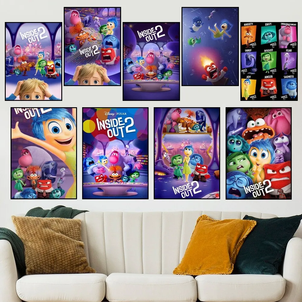 

MINISO Disney Cartoon Inside Out 2 P Poster Home Prints Wall Decoration Living Room Painting Bedroom Office