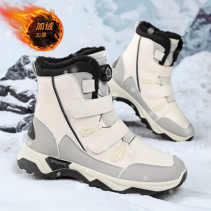 أحذية ثلج معزولة لعام 2025 للرجال، مبطنة بالفرو الصناعي ومضادة للانزلاق، مثالية لعيد المحاربين القدامى والتزلج أو التزلج على الجليد #3
