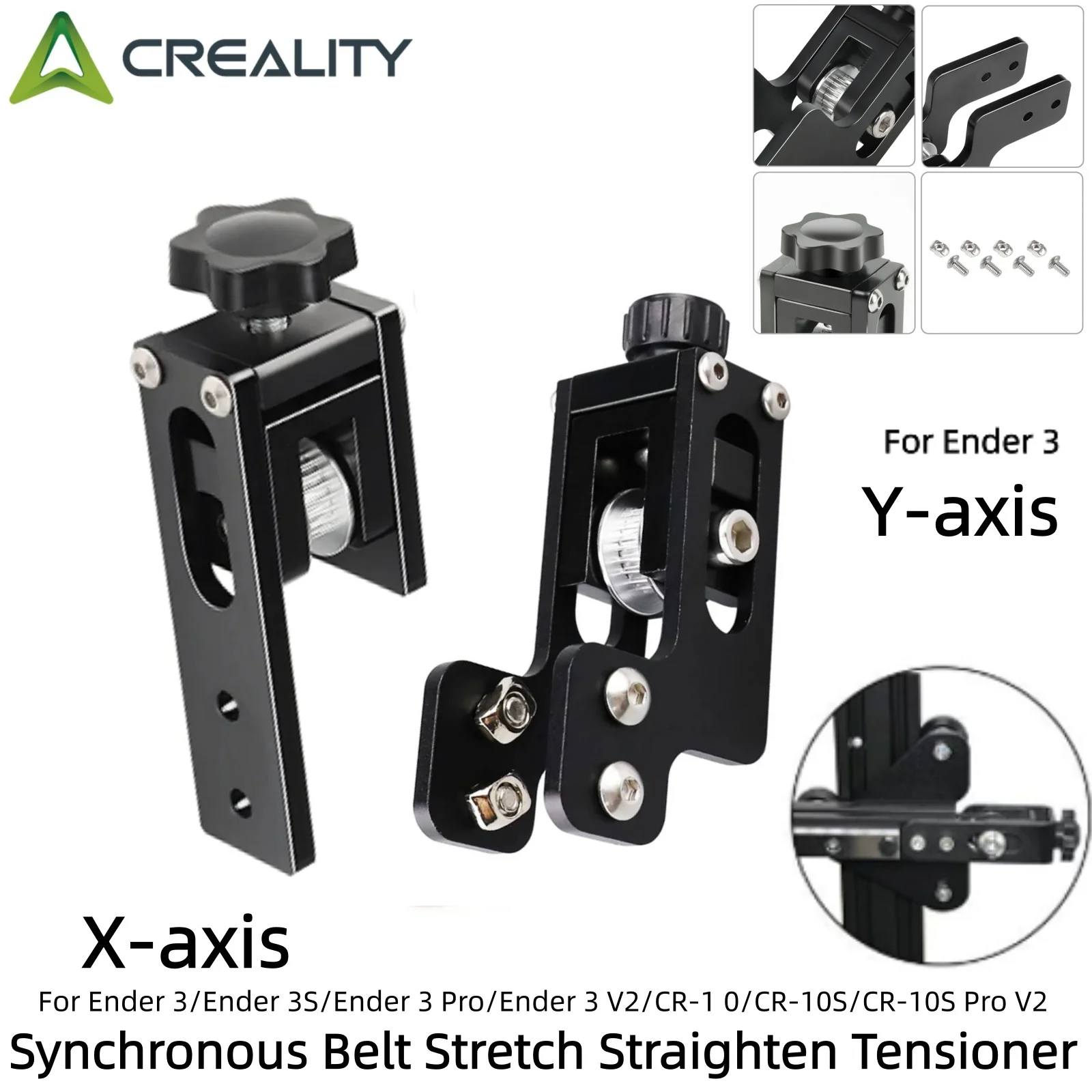 

Натяжитель ремня для 3D-принтера Creality Ender 3 серии CR10, ось X 2020 2040, профиль Y-образной оси, синхронный ремень, растягивающийся натяжение