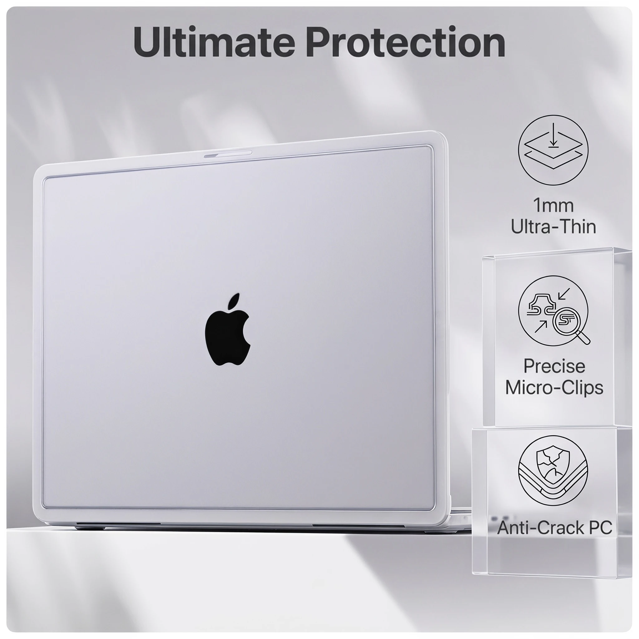 High-end Case for MacBook Air 13 inch Case M5 M4 M3 M2 Air 15 Mac Neo A18 Pro 14 16 in Laptop Cover Anti Crack Fingerprint Shell