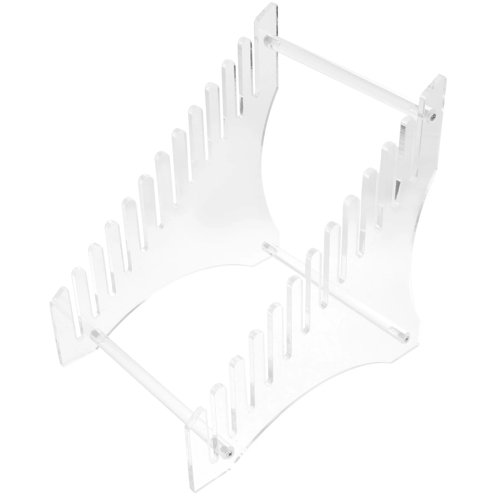 

Tiered Acrylic Vinyl Record Display Rack Transparent Desktop Organizer Large Capacity for Cds Books Photos Albums Records