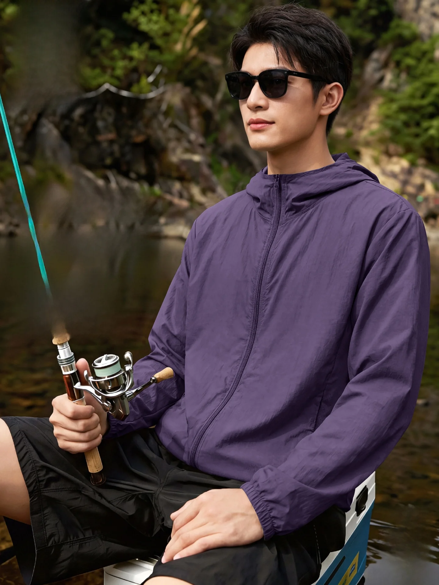 large-mouth-monkey-purple-hooded-men's-summer-cool-sensation-breathable-sun-protection-fishing-jacket-outerwear