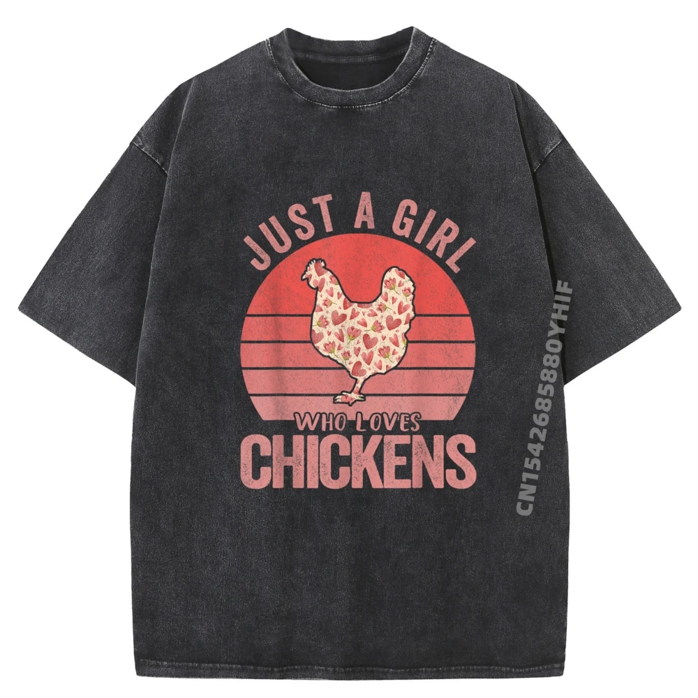 

Just A Girl Who Loves T-Shirt Geek Latest Male Christmas Tops Tees Graphic T Shirt Minimalist Comfortable Washed Shirt