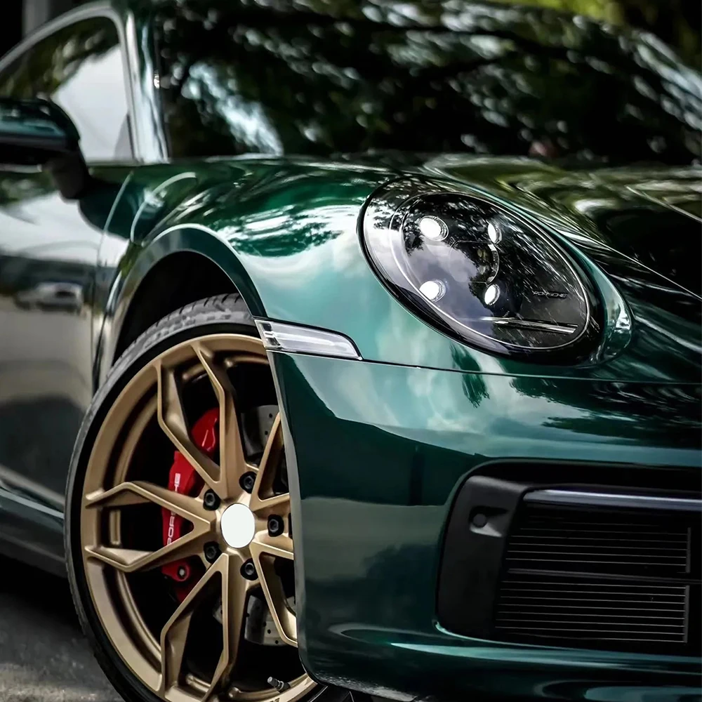 

Автомобильная пленка, металлическая краска, темно-зеленая виниловая пленка, автомобильная наклейка, меняющая цвет, пленка для домашних животных, без пузырьков, наклейки из ПВХ, автомобильные аксессуары