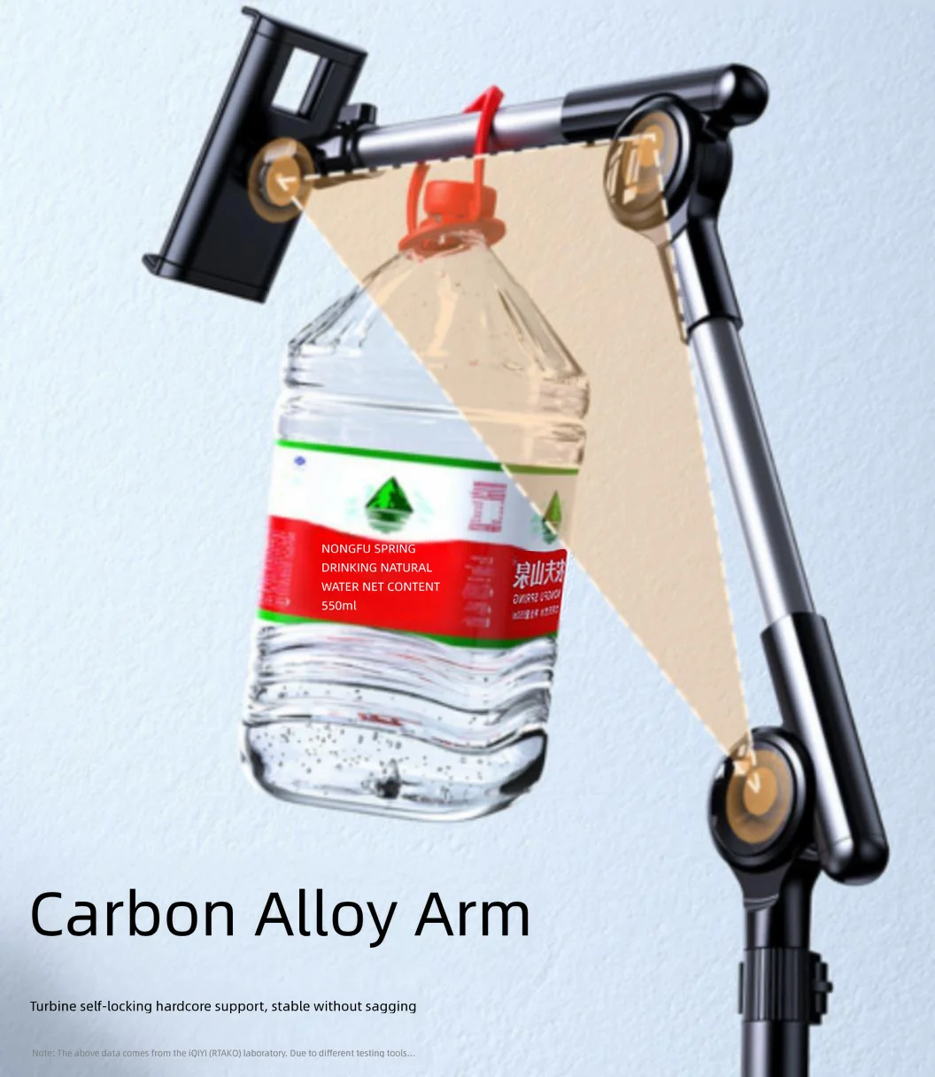 Phone Tablet Live Streaming Bed Carbon Steel Metal Telescopic Stand Selfie Turbo Self-Locking Rotatable