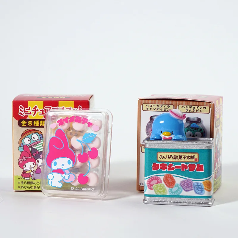 Retro Wind Vintage Candy Store Sanrio Figuren Hallo Kitty Cinna moroll Melodie Kuromi Blind Box Anime Figur Geschenke Kawaii Spielzeug