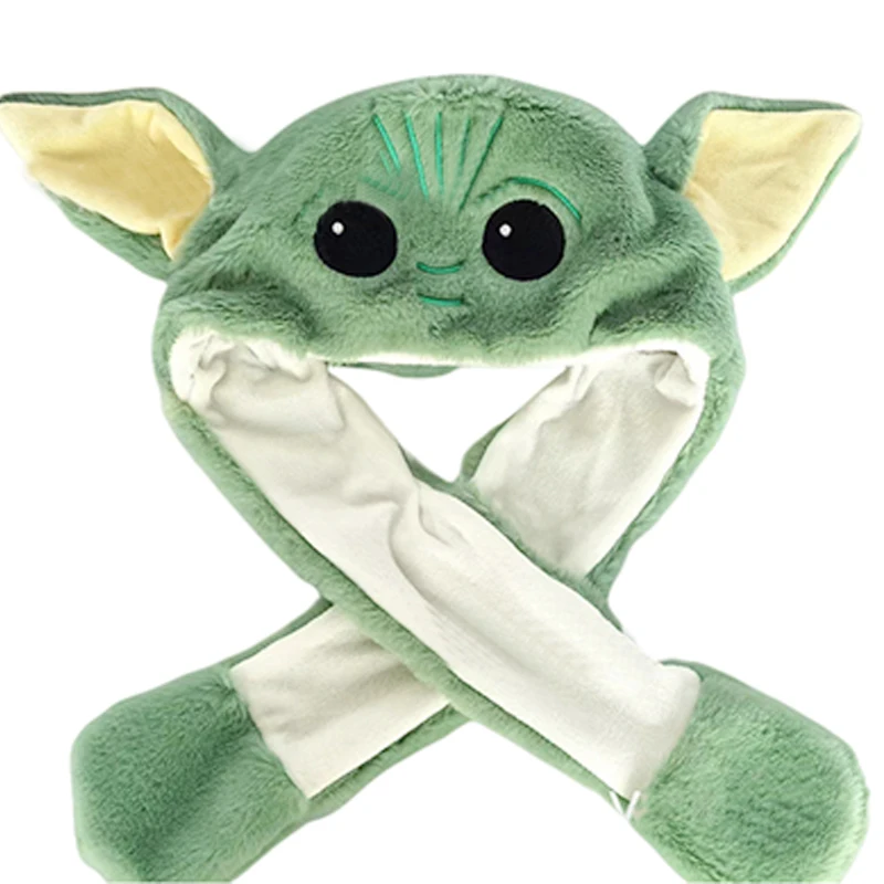 Nowa gwiazda wojny Baby Yoda pluszowa czapka figurka Yoda Kawaii czapka kreskówkowe uszy zabawki dla chłopców dziewczyny prezenty świąteczne