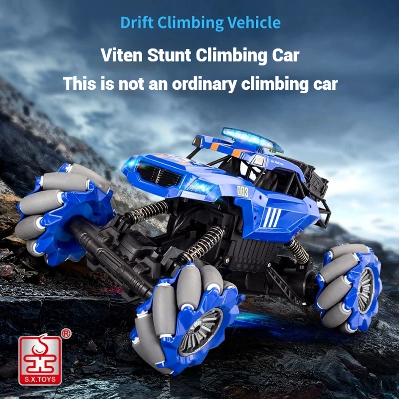 

New Remote Control Rc Stunt Climbing Vehicle Off Road Vehicle Drifting Light Large Alloy Stunt Horizontal Driving Gifts Toys