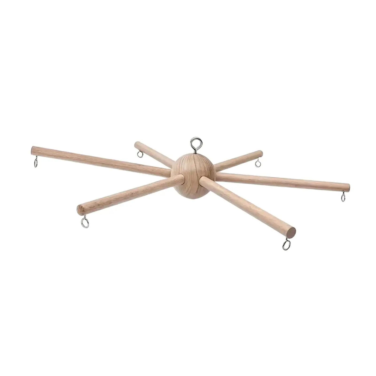 Baby Mobile Kit Frame for Crib Wooden Wind Chime Equipment Hanger Six Legs DIY for Wall Balcony Ceiling for Infant Boysgirls