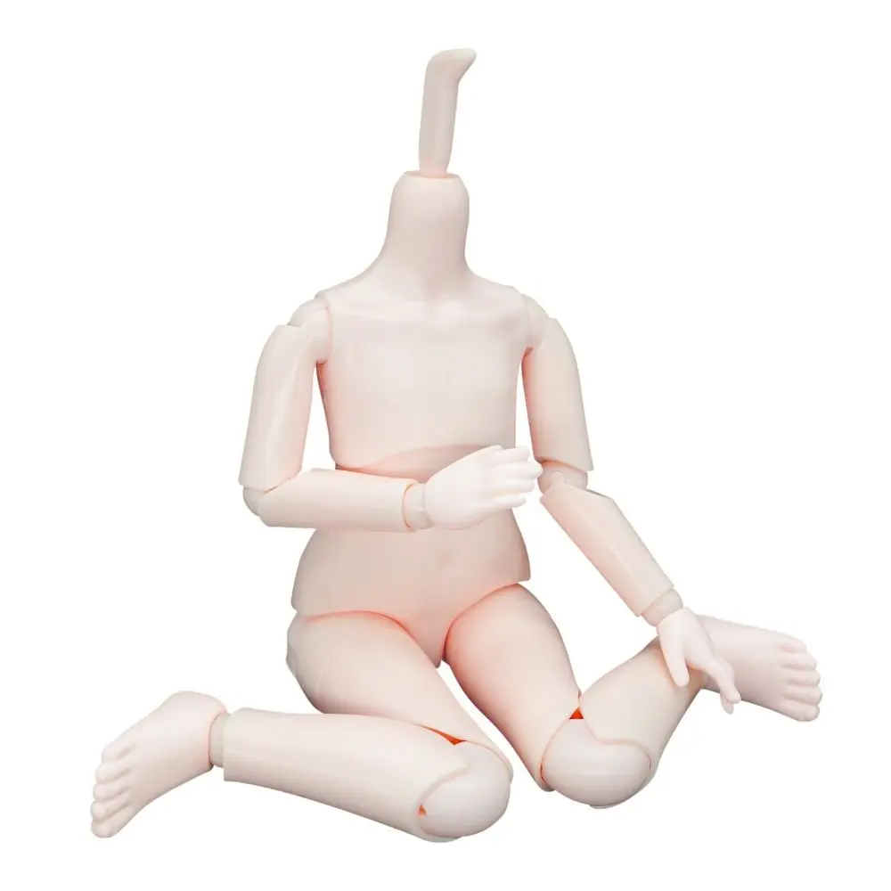 Cute Creative Without Makeup 1/6 Bjd Body White/Pink/Tan Dress Up Doll's Head 28cm Multi Joints Dolls Body Girls