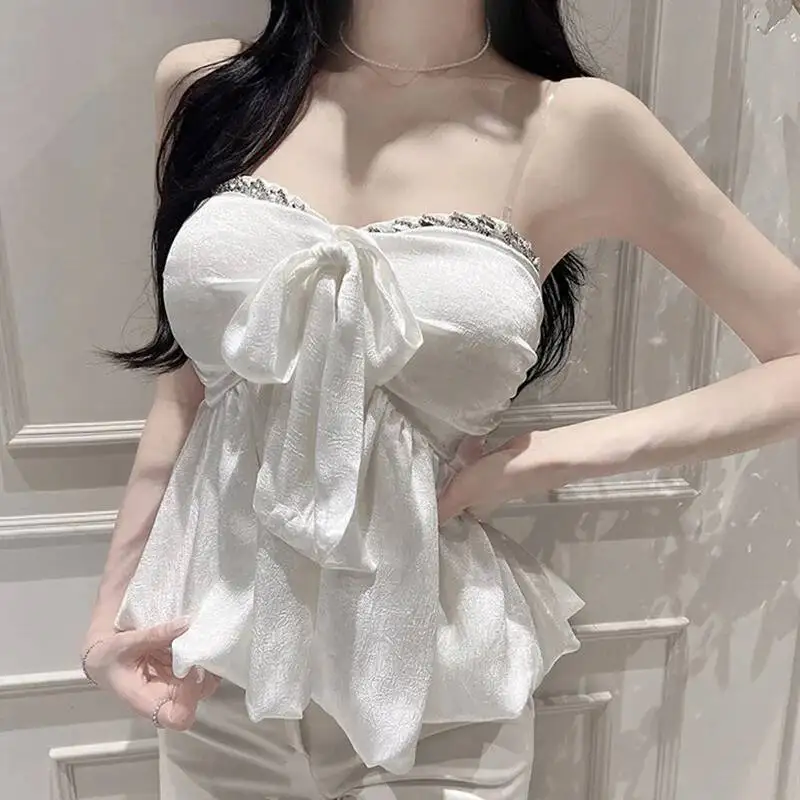 

Korean Fashion Design Slim Fit Sexy Hot Girl Versatile Padded Tube Top Vest For Women Tank Tops Pink Hot Sexy Women R9PX