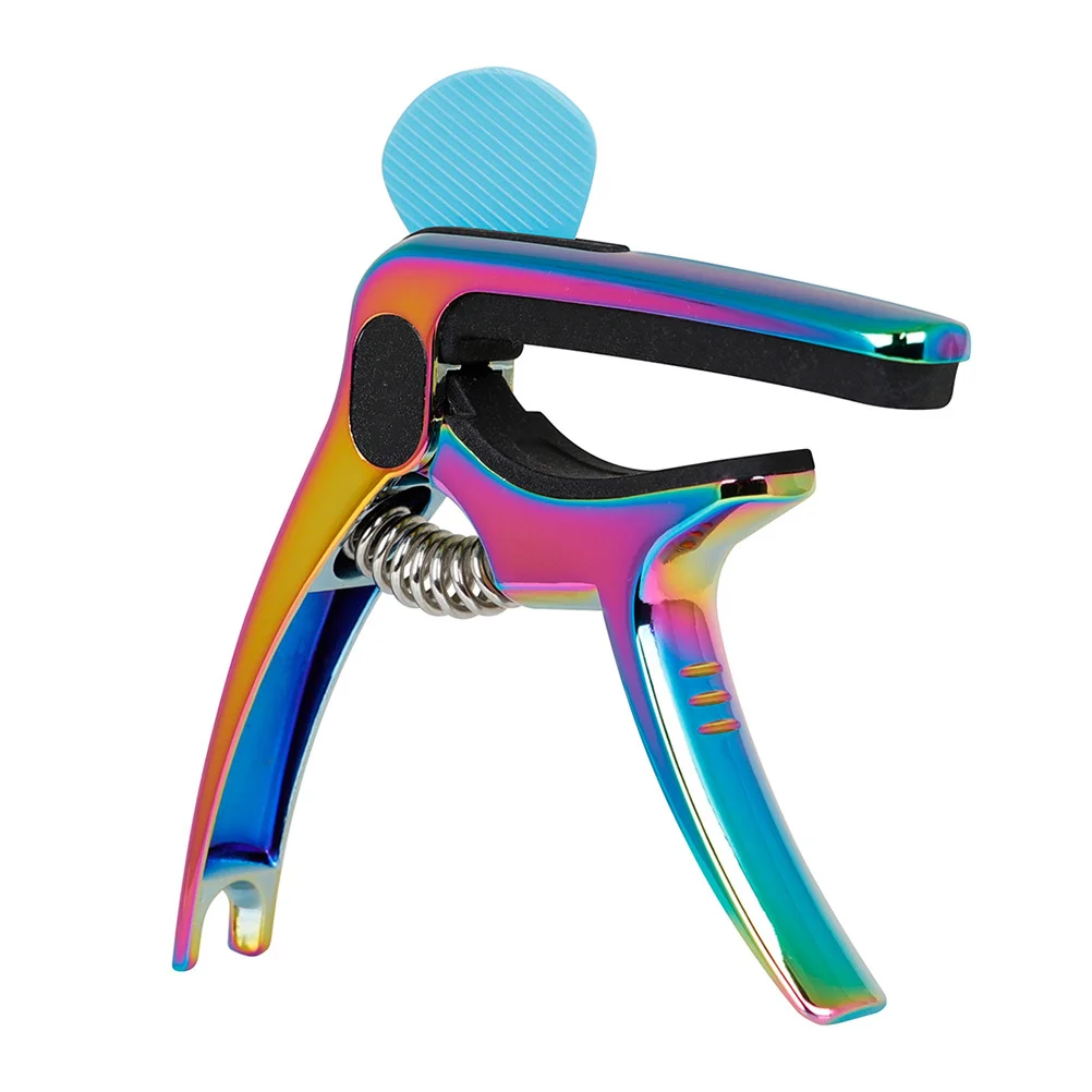 1 مجموعة معدن الصلب الغيتار كابو ساندي كليب للإفراج السريع إعادة تحديد المواقع دائم ضبط ملحق المحمولة المشبك متعددة الوظائف