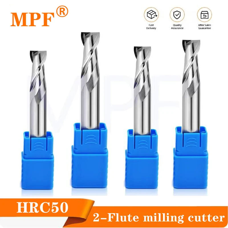 Milling Cutter HRC55 Coating Black Steel Tool By Aluminum CNC Maching 2 Blade Endmills Top Milling Cutter Wood Milling Cutter