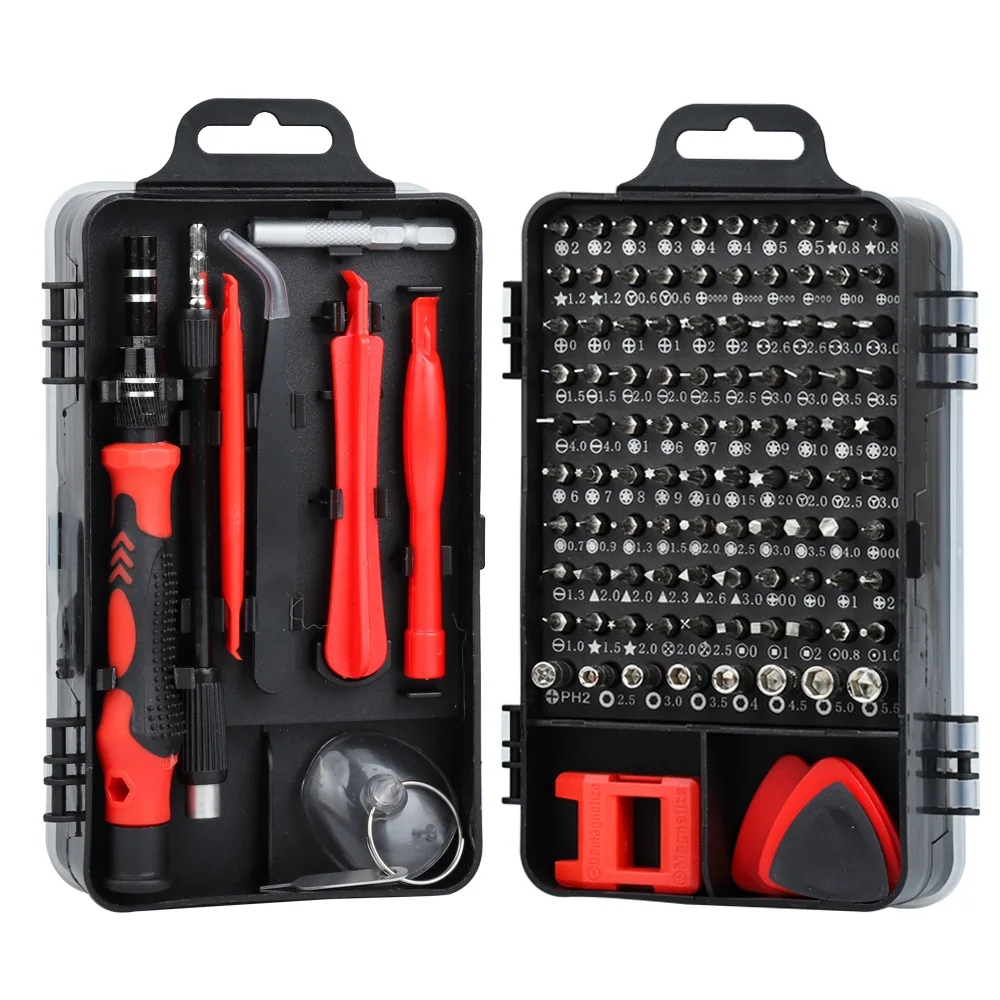 Precision Screwdriver Set, Magnetic Mini Screw Nuts Bits, WEEKS Multifunction Household Repair Tools Kit, 115 in 1 Set