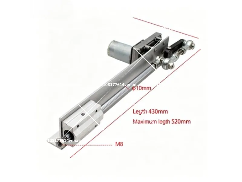 Reciprocating Cycle Linear Actuator DC 24V, Adjustable Telescopic Motor with Speed Controller, Stroke 3-15CM Drive