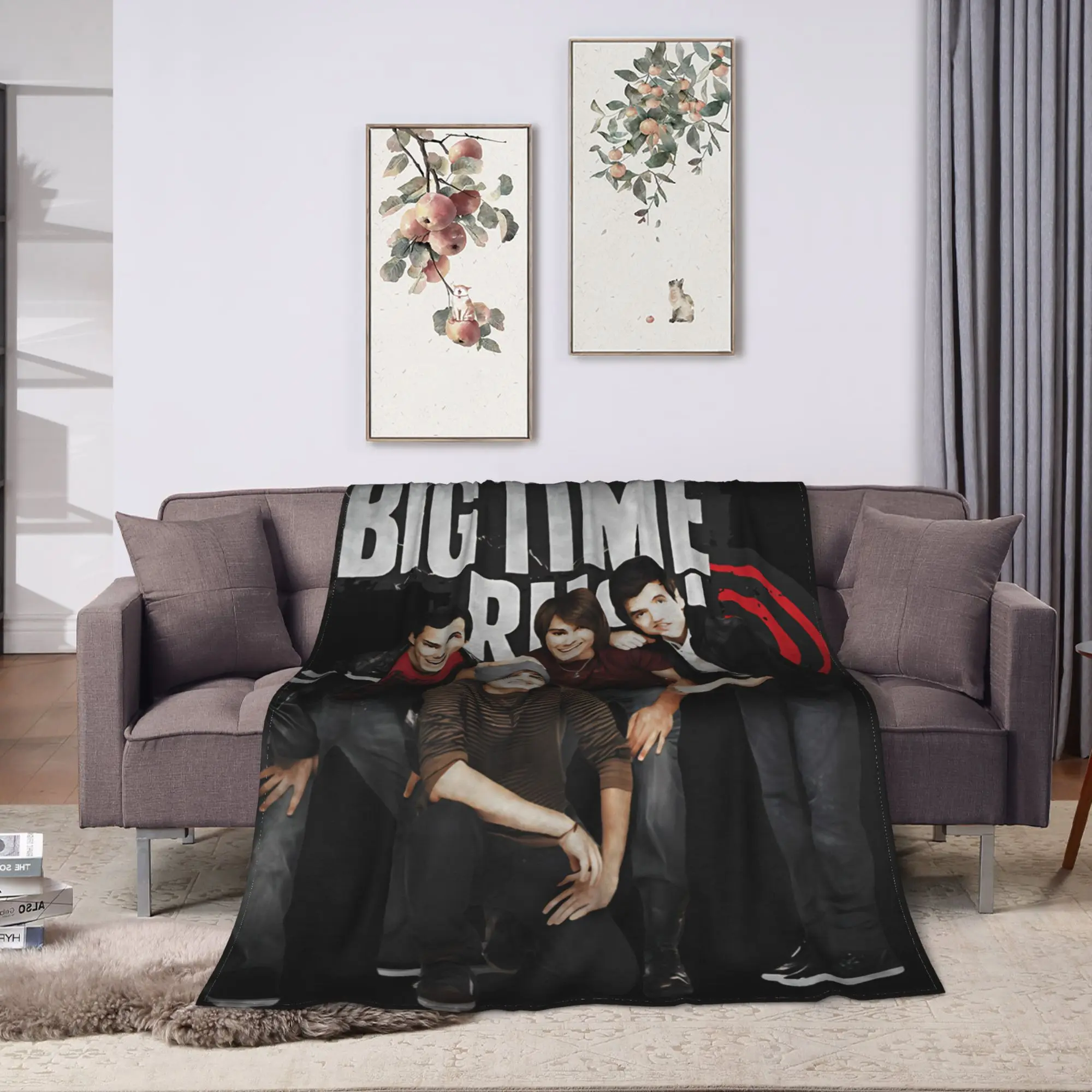 Big Time Rush in Real Life Worldwide Tour 2025 Plush Blanket Boy Girl  Flannel Throw Blanket For Living Room Soft Bedspread Gift