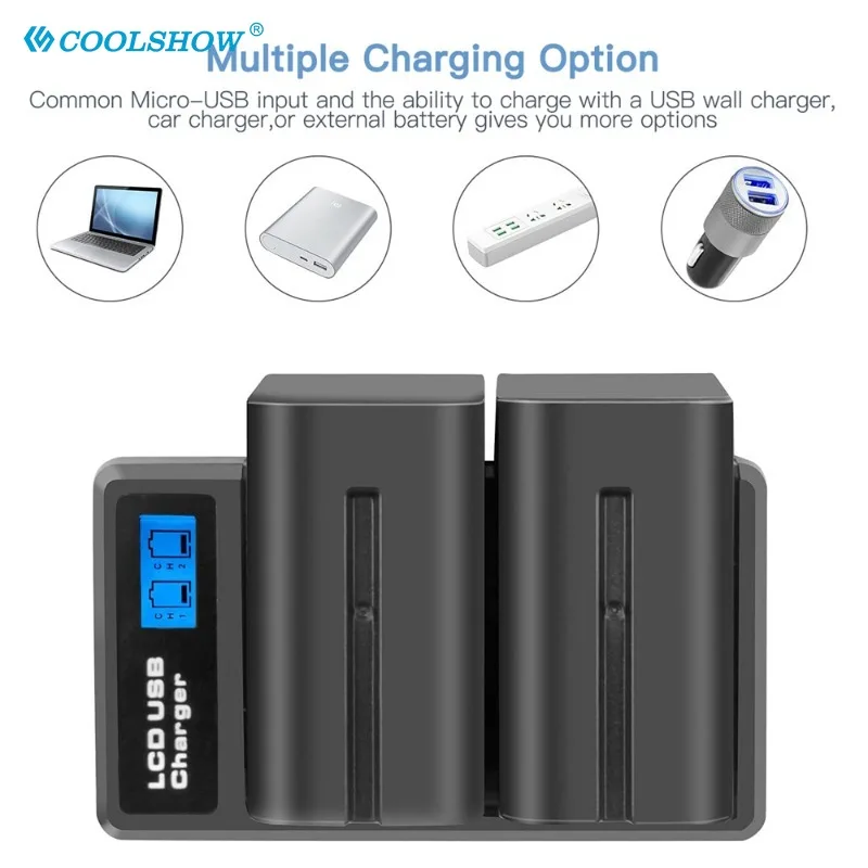 NP-F970 NP-F960 зарядное устройство для Sony PLM-100 CCD-TRV35 MC1500C NP F970 F750 F550 Аккумулятор для фотолампы 7800 мАч