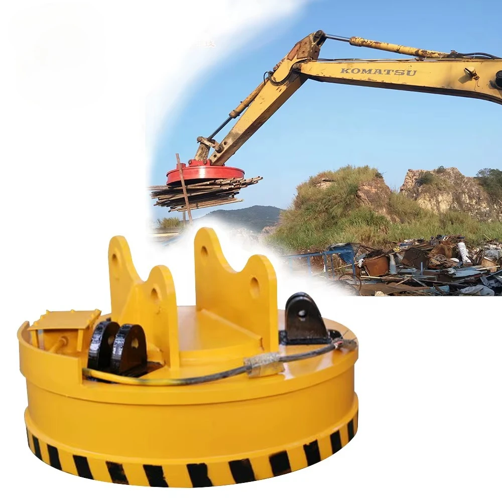 

12 В 24 В двойное напряжение, железный подъемник, магнитная присоска, магнит Junkyard, круглый подъем для мелкомасштабной переработки