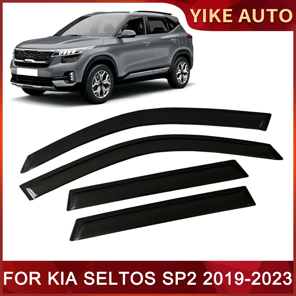 

Window Visor for KIA SELTOS SP2 2019-2023 Weathershied Door Visor Wind Sun Rain Guards Side Window Wind Deflectors Auto Part