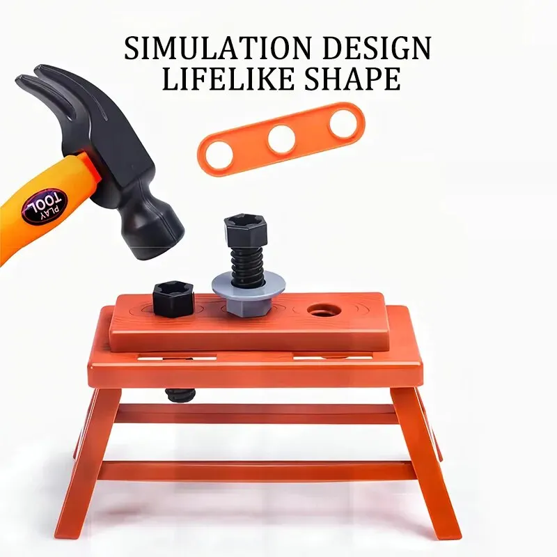 Boîte à outils de perceuse électrique pour enfants, jouets de démontage et d'assemblage électriques, outils de réparation de simulation pour bébé, vis pour enfants, 42 pièces