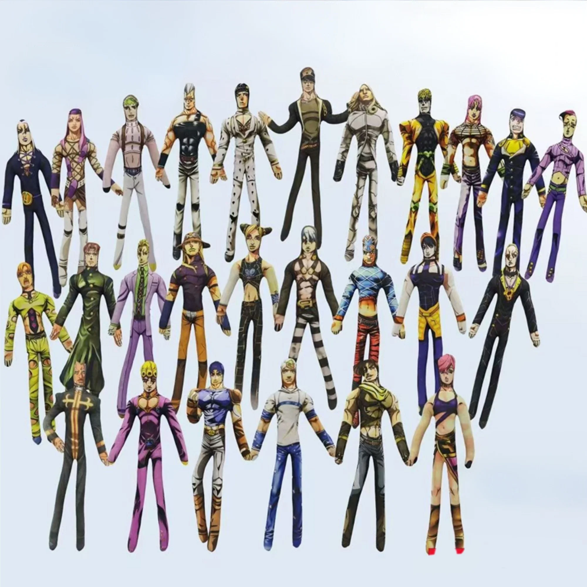 28cmJoJo Jotaro Kujo Joseph Joestar Gyro Zeppeli Johnny Joestar Stuffed Doll Abstract Wire Skeleton Cosplay Fans Collection Gift