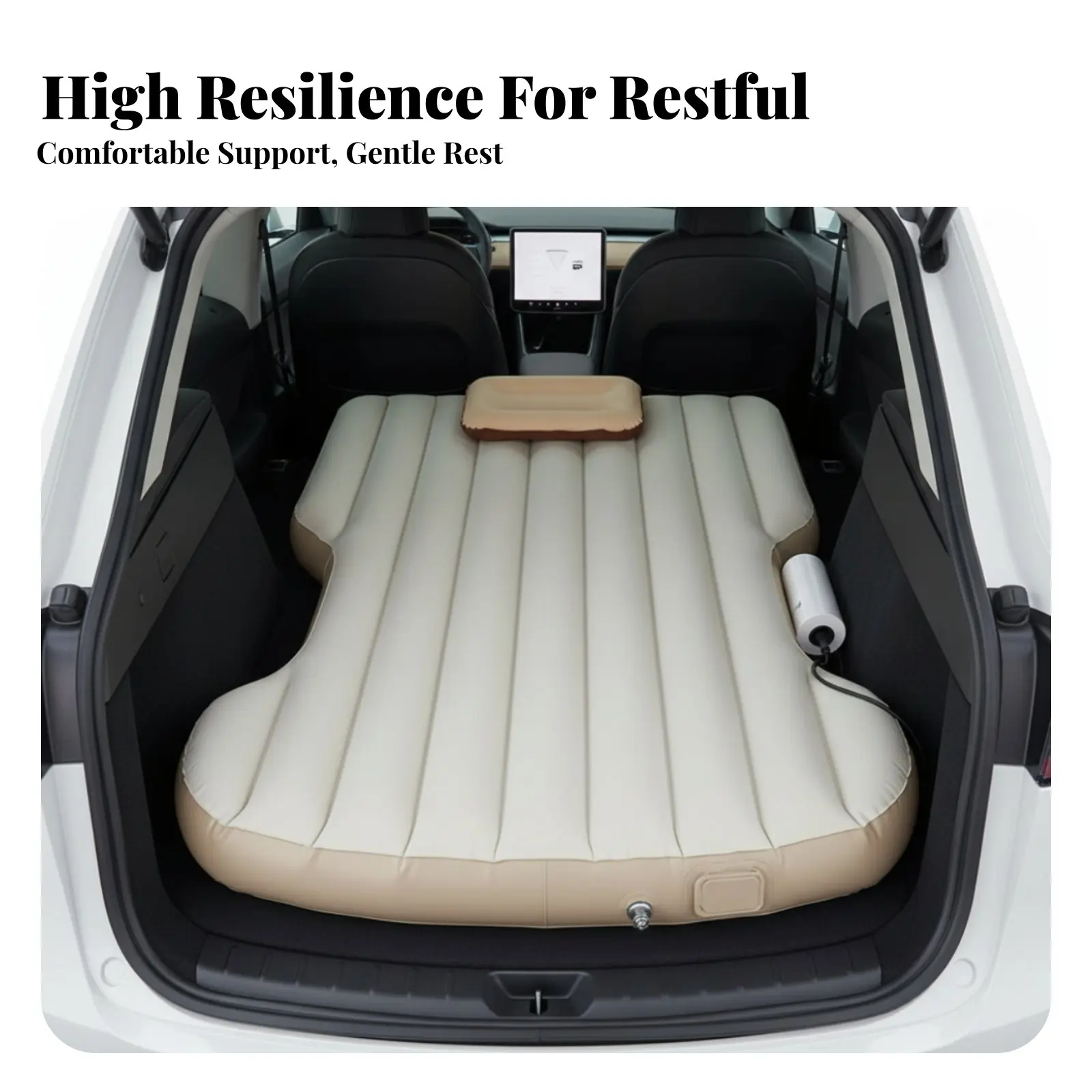 Electric Vehicle Compact SUV Inflatable Mattress, Car Rear Seat Sleeping Pad, Outdoor Camping, Portable, Custom Design