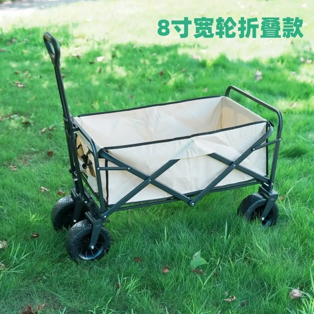 Trailer Folding Camper Cart Shopping Courier Pull Truck Stall Trolley