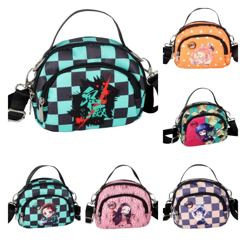 

Аниме Demon Slayer Kamado Tanjirou Agatsuma Zenitsu Hashibira Inosuke Холст с мультяшным принтом Сумка-мессенджер Рюкзак