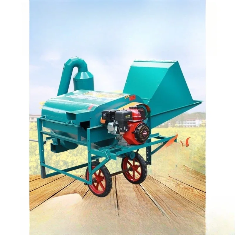 Double drum rapeseed thresher new high-power multi-functional household machine