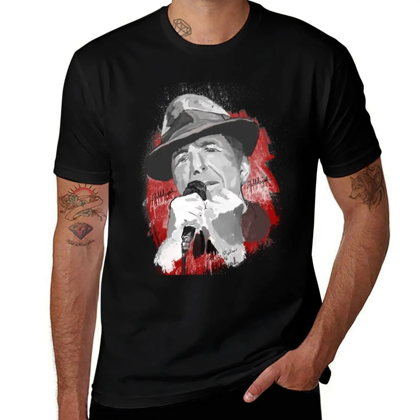 

Hallelujah - Leonard Cohen T-Shirt t shirts for man cotton t shirt for man T-Shirt