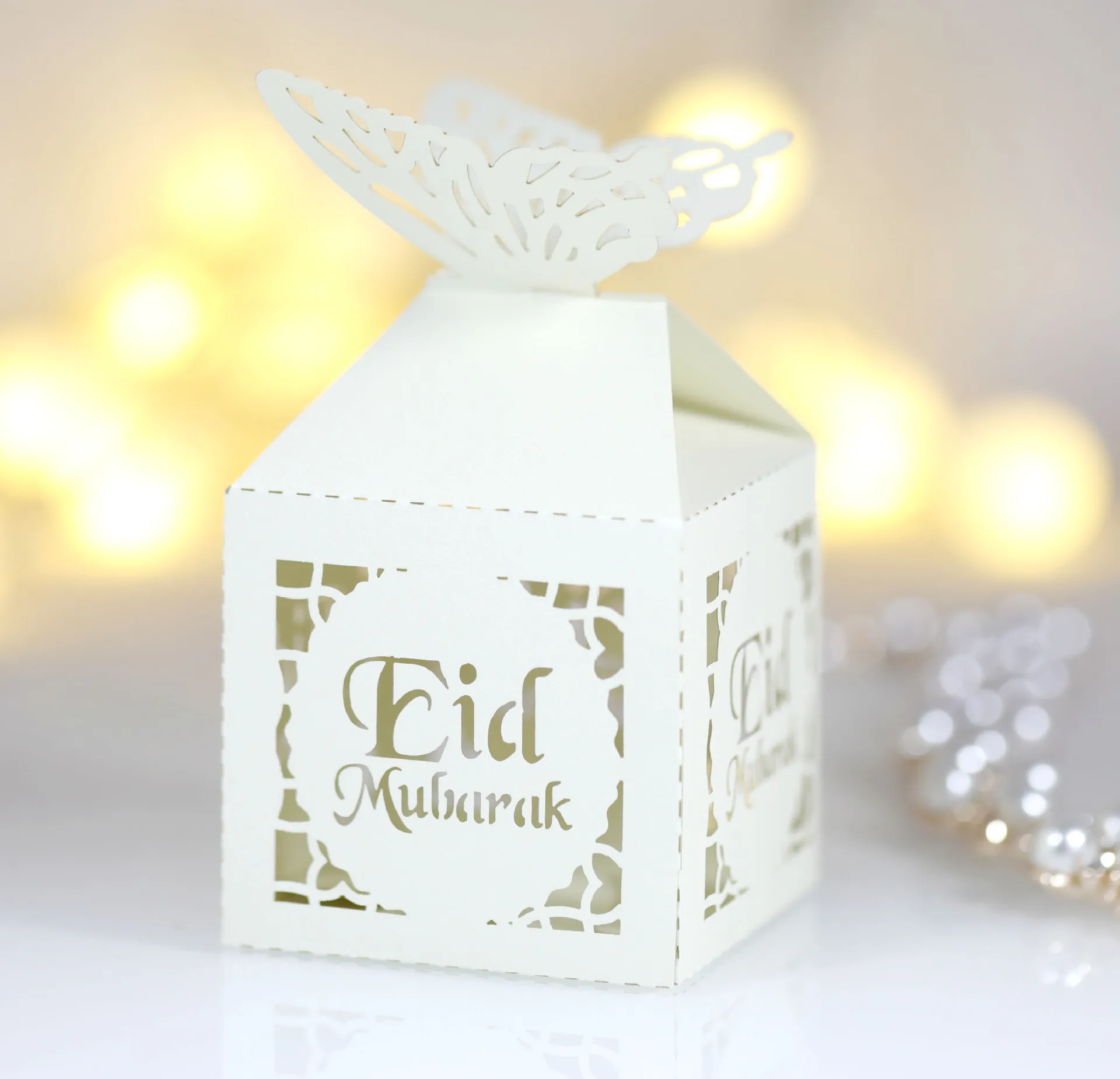 50pcs Candy box Gift Box Ramadan Decoration Candy Box for Eid Mubarak Hajj Ramadan Party Muslim Event Party Favors Decorations