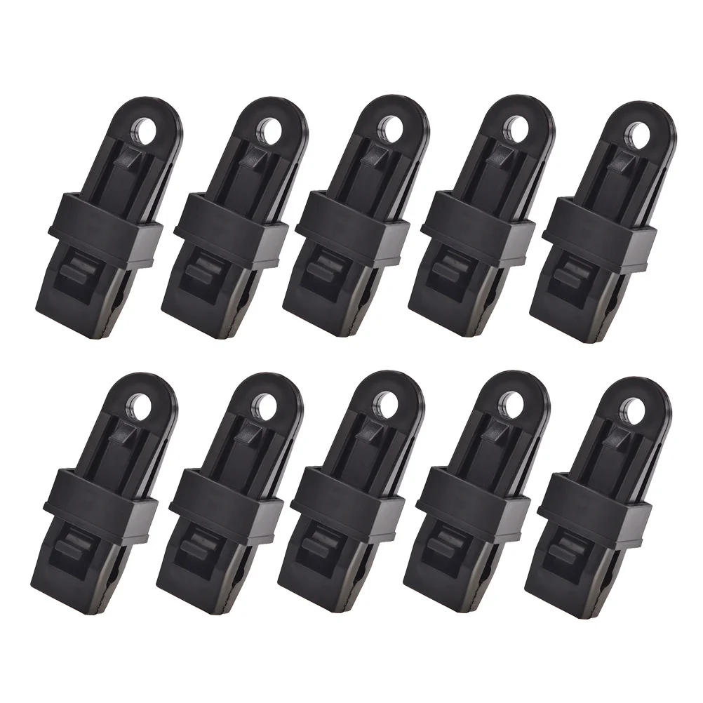 

10Pcs Windproof Tent Tighten Clips Durable Plastic Clamp for Tarpaulins Awnings Boat Covers Easy Push Outdoor Use