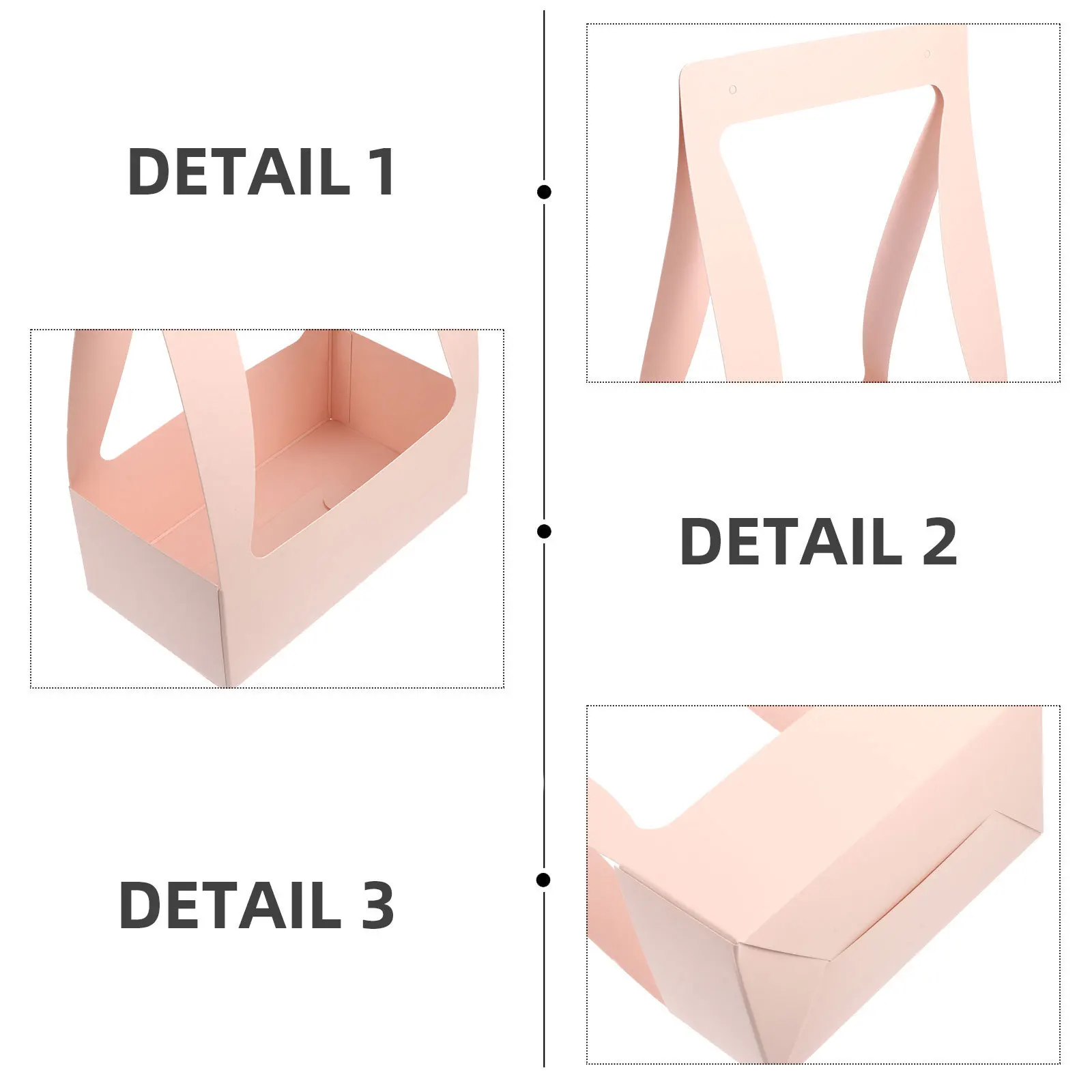 2 قطعة صندوق هدايا زهور ورقي محمول حاوية تعبئة الزهور لباقات طازجة تغليف تخزين حقيبة حمل لصالح الحفلات