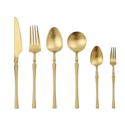 Gold Matte Tableware Cutlery Set Dishwasher Safe 18/10 Stainless Steel Fork Spoon Knife Utensils for Kitchen Appliance Sets