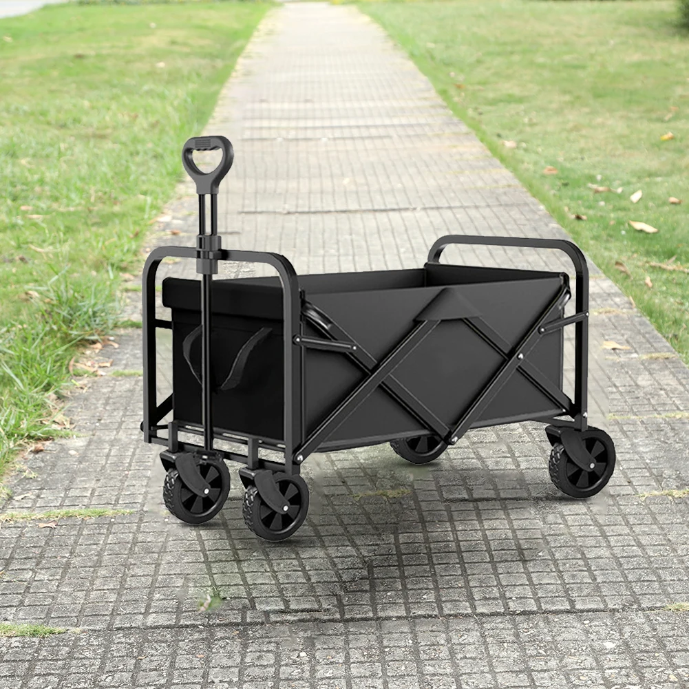 عربة عربة قابلة للطي ذات سعة كبيرة محمولة قابلة للطي عربة قابلة للطي شديدة التحمل للتخييم والحديقة والتسوق والرياضة