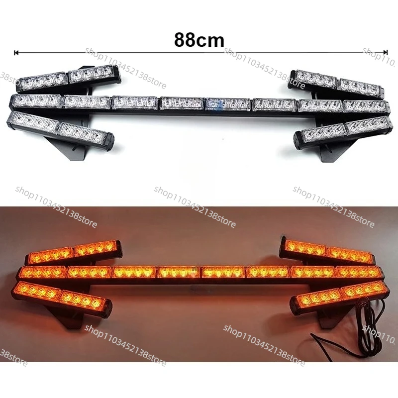 64 LED 88 Cm Arrow Warning Light Bar Auto Directional Indicator Light Emergency Turn Signal Traffic Advisor Strobe Lamp DC12-24V