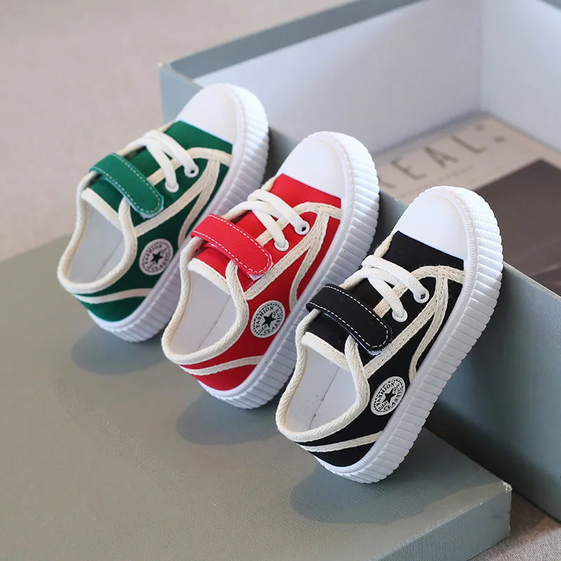 Tenis Infantil Children Canvas Shoes Girls Spring Autumn Fashion Soft Sole Kids Casual Shoes Boys Non-slip Breathable Sneakers