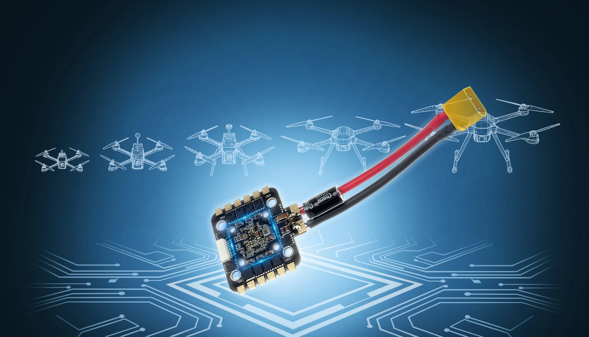 

Radiolink AM32 80A 4-в-1 ESC 2-6S Lipo BLDC ESC для FPV дронов, квадрокоптеров и вертолетов