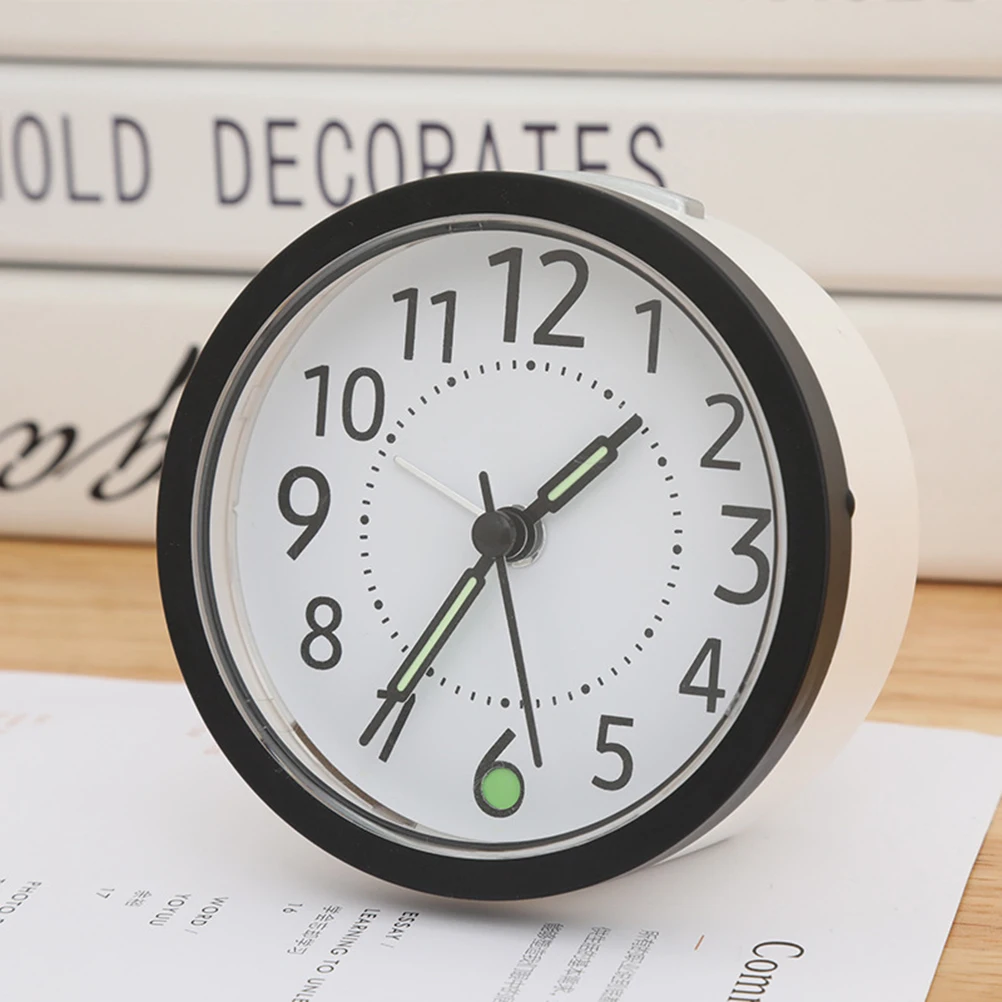 

Table Alarm Clock Mute Clock Bedside Table Night Light Clock Gift Home Office Student Dormitory Living Room Decoration without B