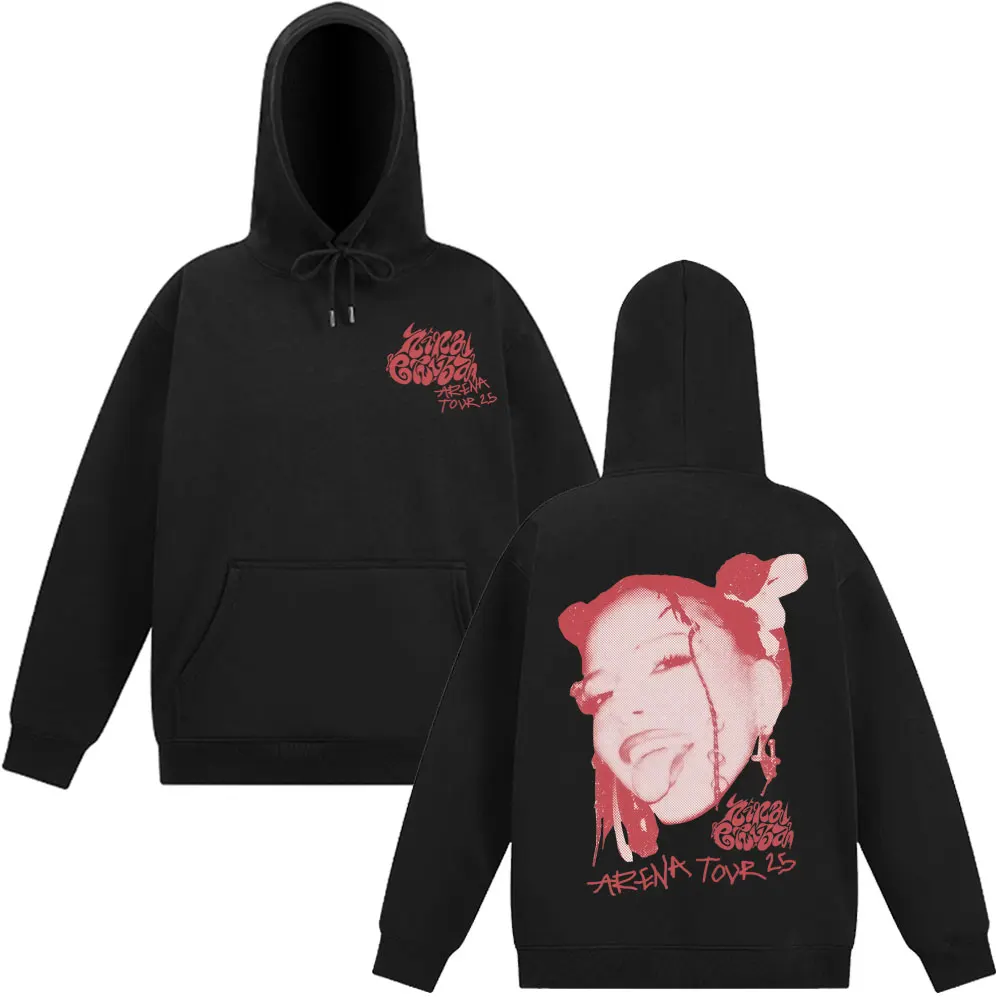 เสื้อฮู้ดแร็ปเปอร์นีน่า ชูบา อารีน่า ทัวร์ 2025 สำหรับผู้ชายและผู้หญิง แฟชั่นฮิปฮอป เสื้อสเวตเชิ้ตแขนยาวทรงหลวม สไตล์ลำลอง ฮาราจูกุ เสื้อแทรคสูท