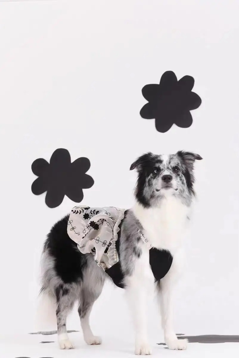 Vestido de flores para perros grandes, ropa transpirable para perros medianos y grandes, disfraz suave para mascotas, primavera, verano