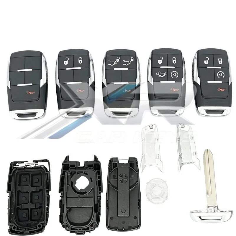 

Smart Card Key Case Shell GQ4-76T 4A Chip 433MHz For Dodge RAM Pickup HD 1500 2500 3500 4500 5500 2019-2021 P/N: 68374994
