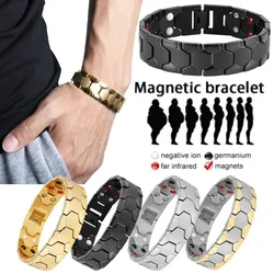 Mens Magnetic Lymph Drainage Detox Bracelet Slimming Therapy Bracelet Arthritis Pain Relief Bangle Health Care Jewelry Gifts