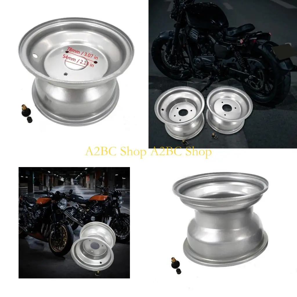 A2BC Heavy Duty 8 Inch Steel Wheel Motorcycle Tire Wheel for Sand Mud Terrains Use
