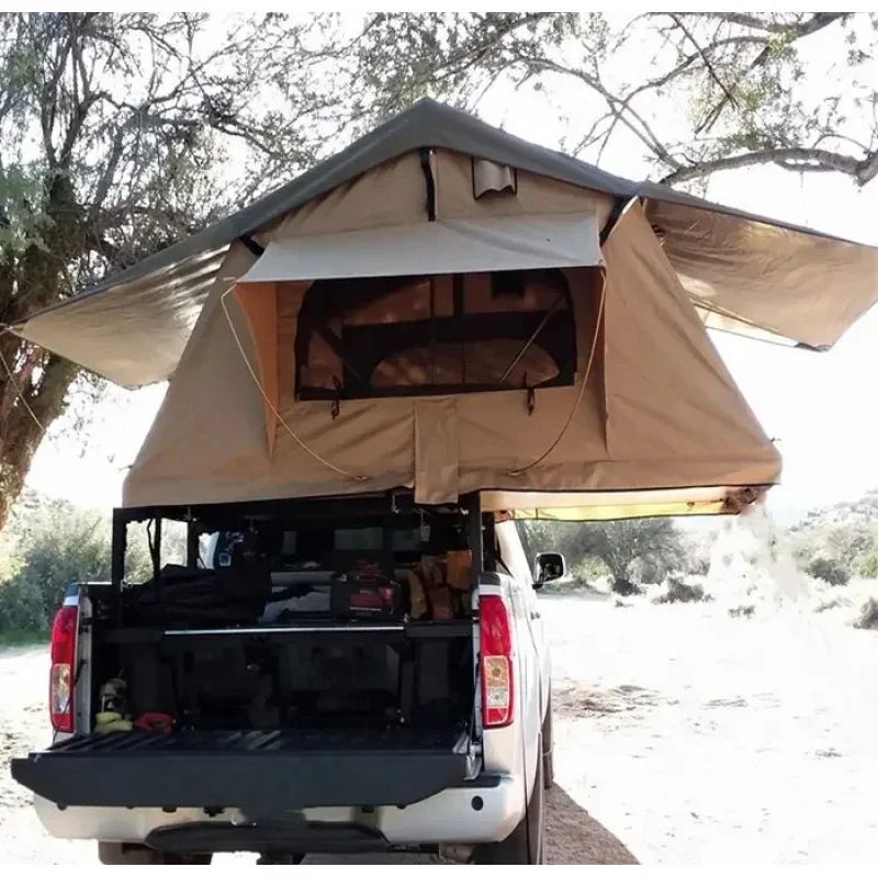 

Waterproof Soft Car Roof Top Tent With Annex Room Rain Ox Cover Tent
