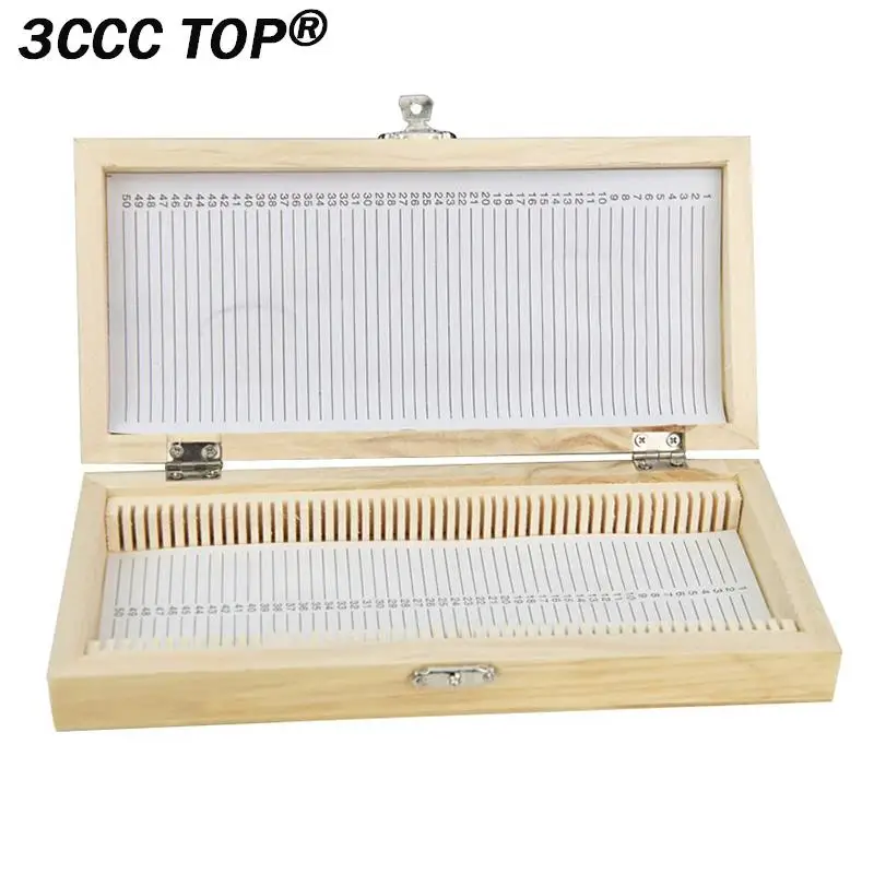 Microscope Slide Box Case Portable Wooden Storage Box Holding 50pcs Biological Pathological Microscope Slides