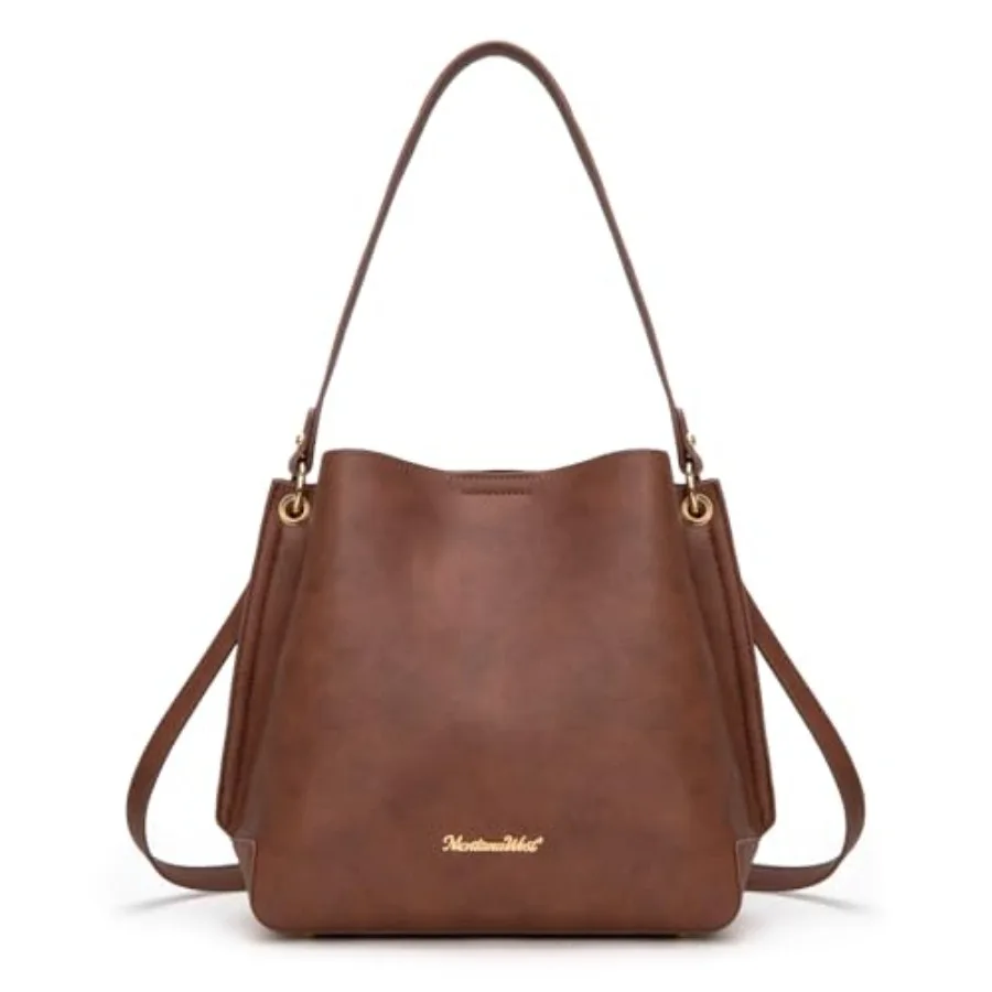 

Montana West Medium Hobo Purse for Women Bucket Shoulder Bag with Crossbody Strap