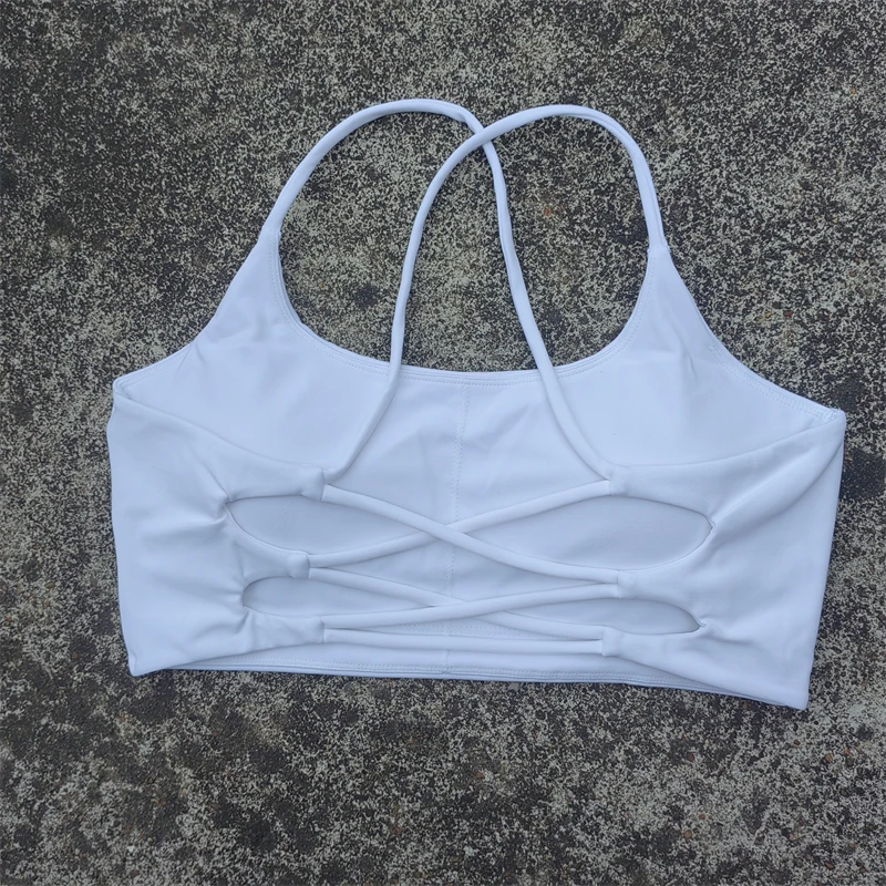 Women's Shock-Proof Nude Yoga Bra Yoga Vest With Chest Pad For Outer Wear Running Fitness Sports Bra